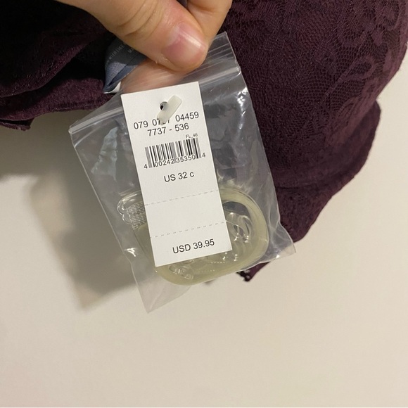 NWT Aerie The Audrey Maroon Balconnette Bra size 32C - Picture 3 of 7
